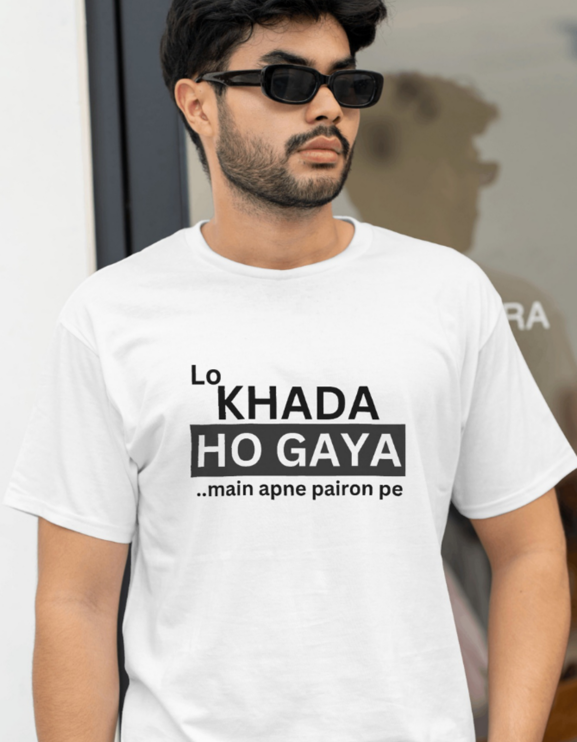 Lo Khada ho Gaya... main Apne Pairon pe T-Shirts for Men