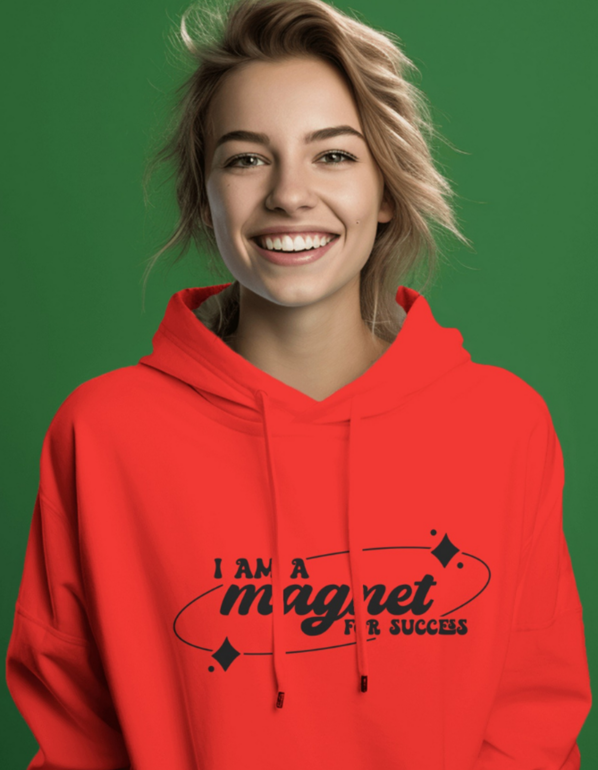 I Am a Magnet for Success Hooded Sweatshirts for Women