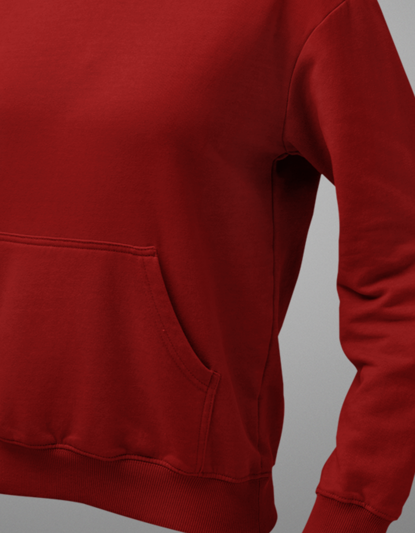 Maroon Plus Size Hooded Sweatshirt for Men and Women