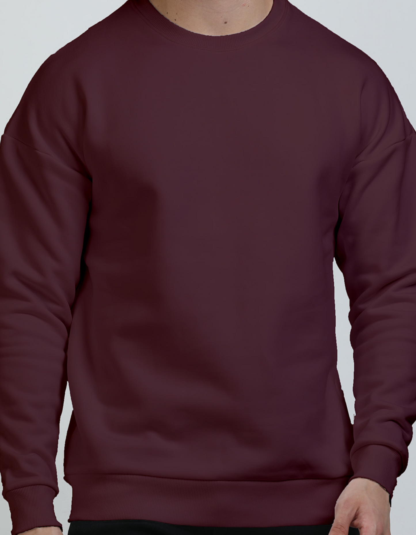 Oversized Maroon Sweatshirts for Men