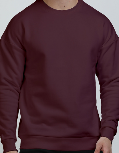 Oversized Maroon Sweatshirts for Men