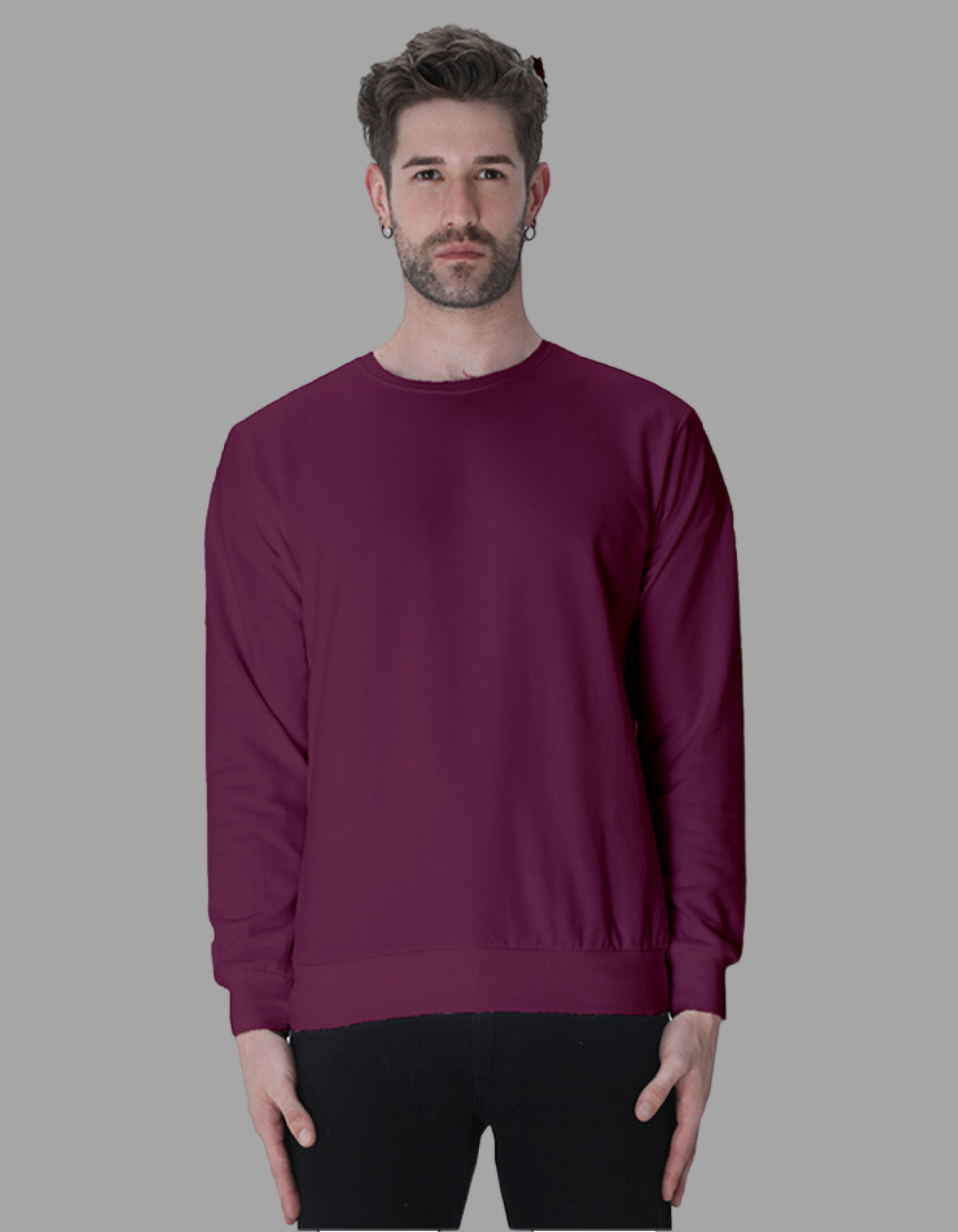 Maroon Sweatshirt for Men