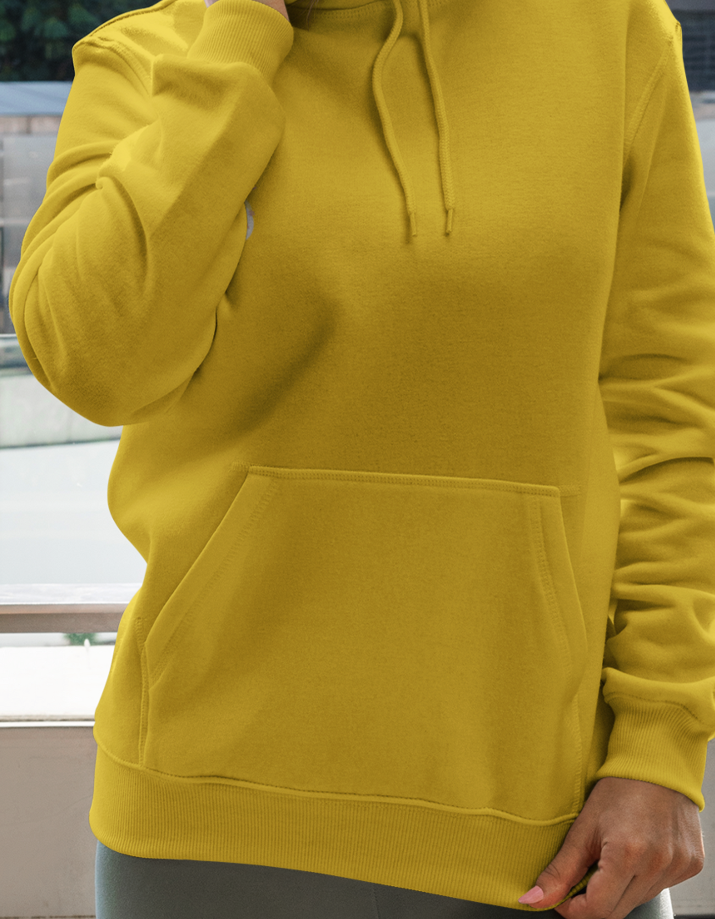 Mustard Yellow Hooded Sweatshirts for Women