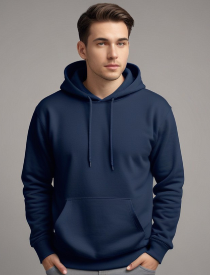 Navy Blue Hooded Sweatshirts for Men