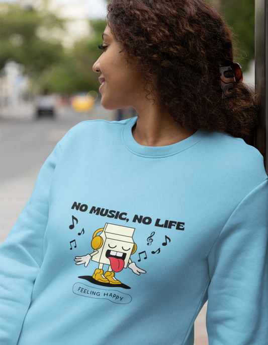 No Music No Life Sweatshirt for Women