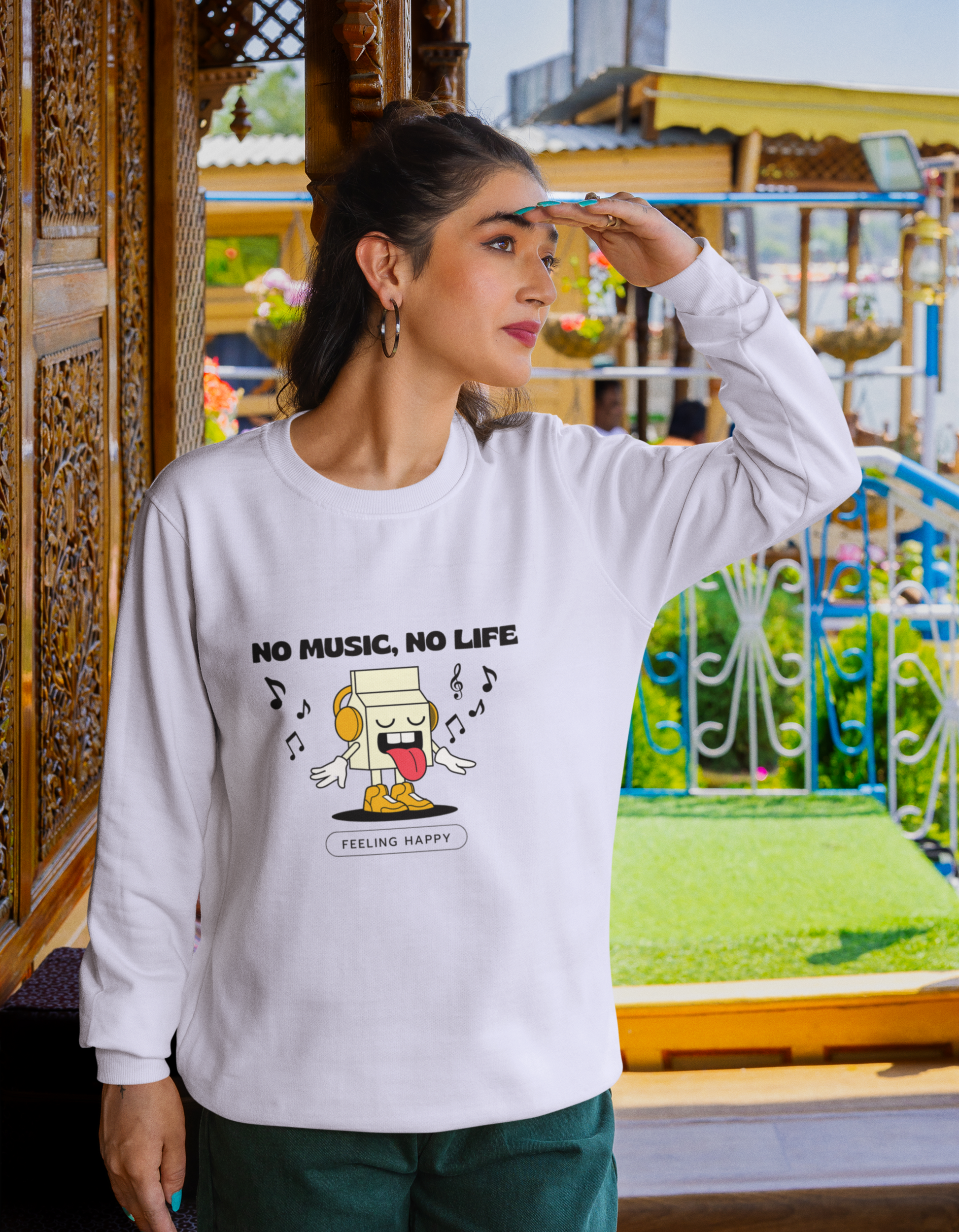 No Music No Life Sweatshirt for Women