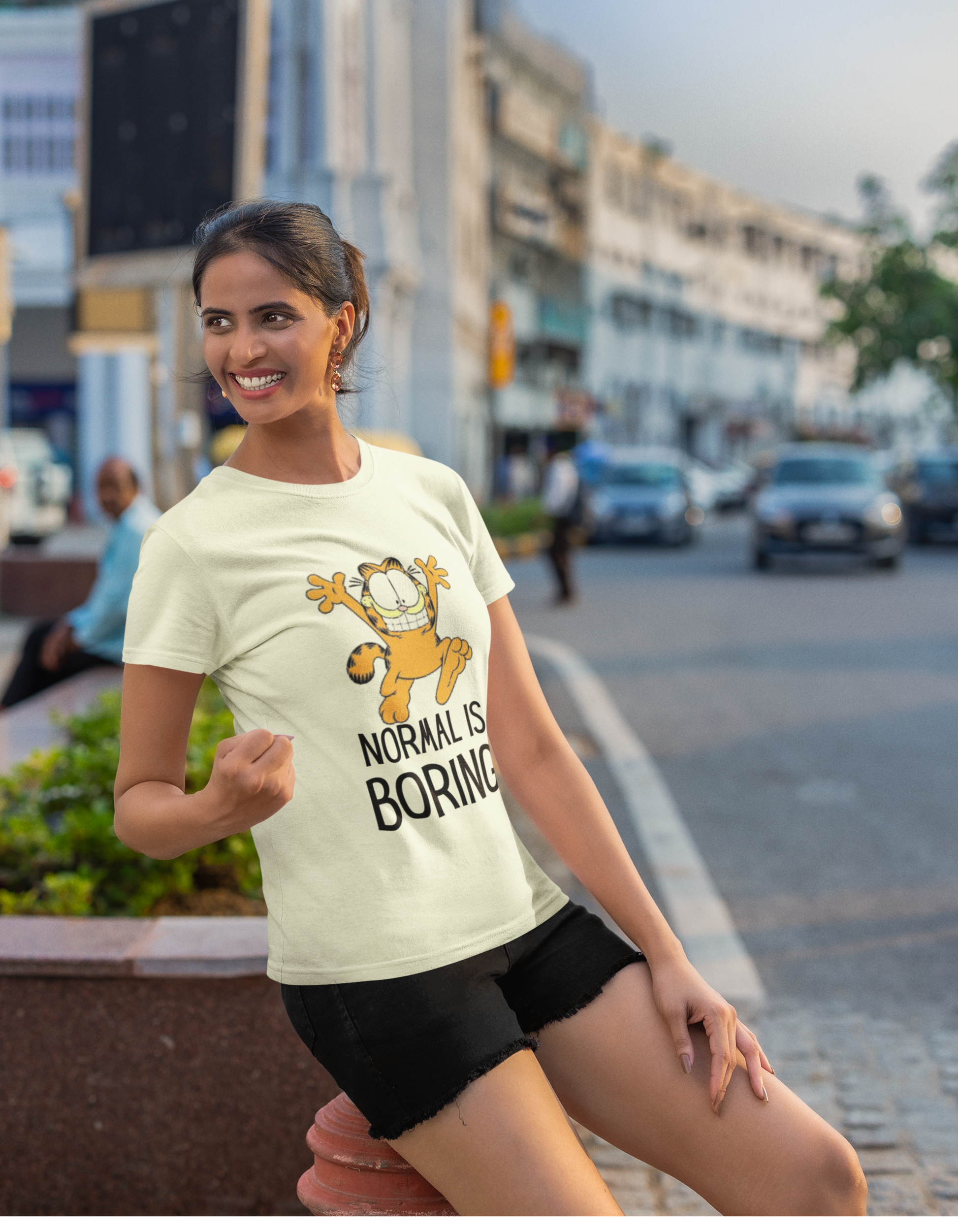 Normal Is Boring Garfield T-Shirts for Women