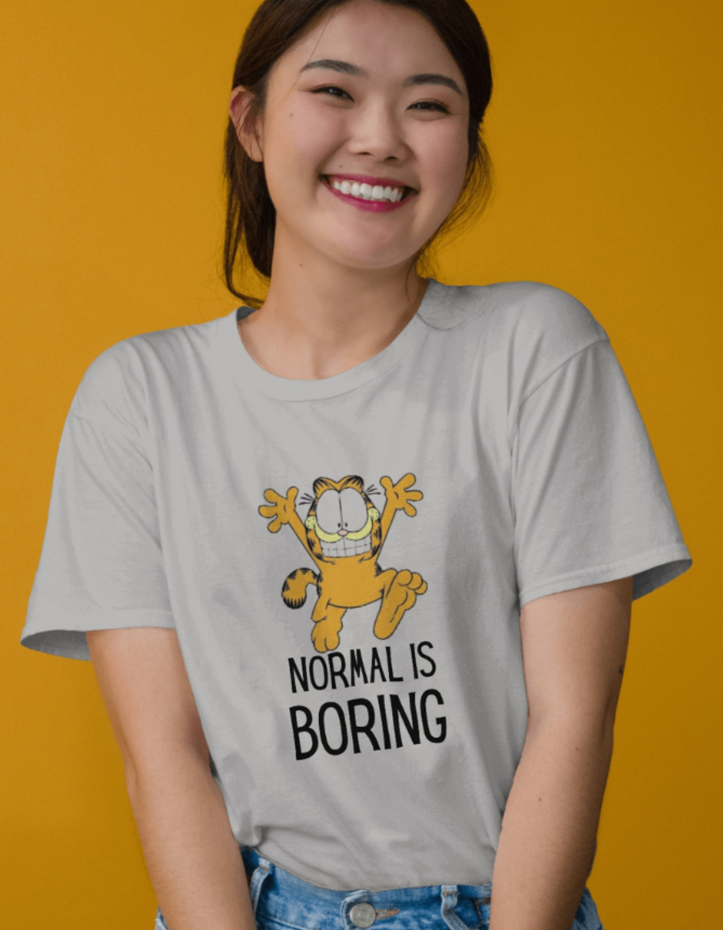 Normal Is Boring Garfield T-Shirts for Women