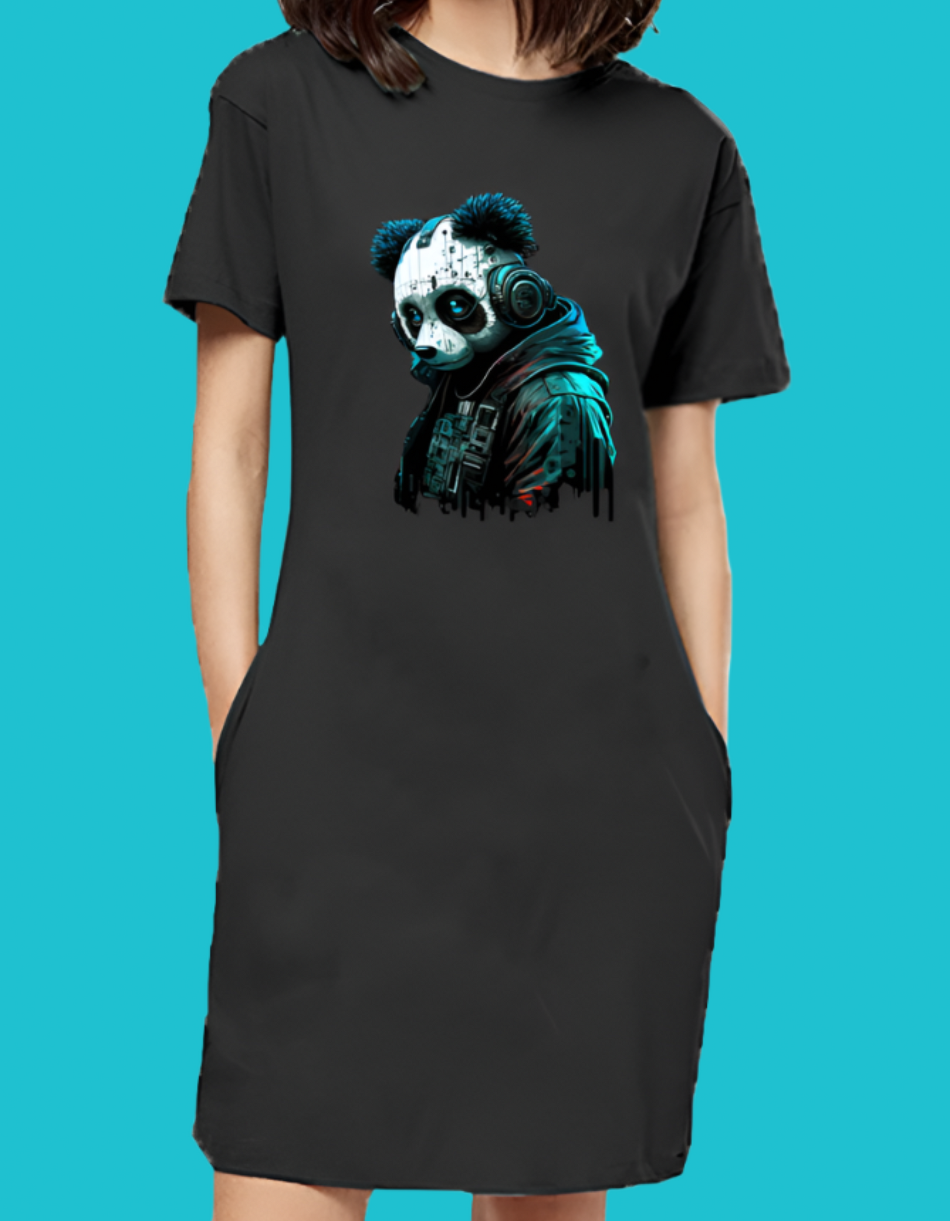 Panda T-Shirt Dresses for Women