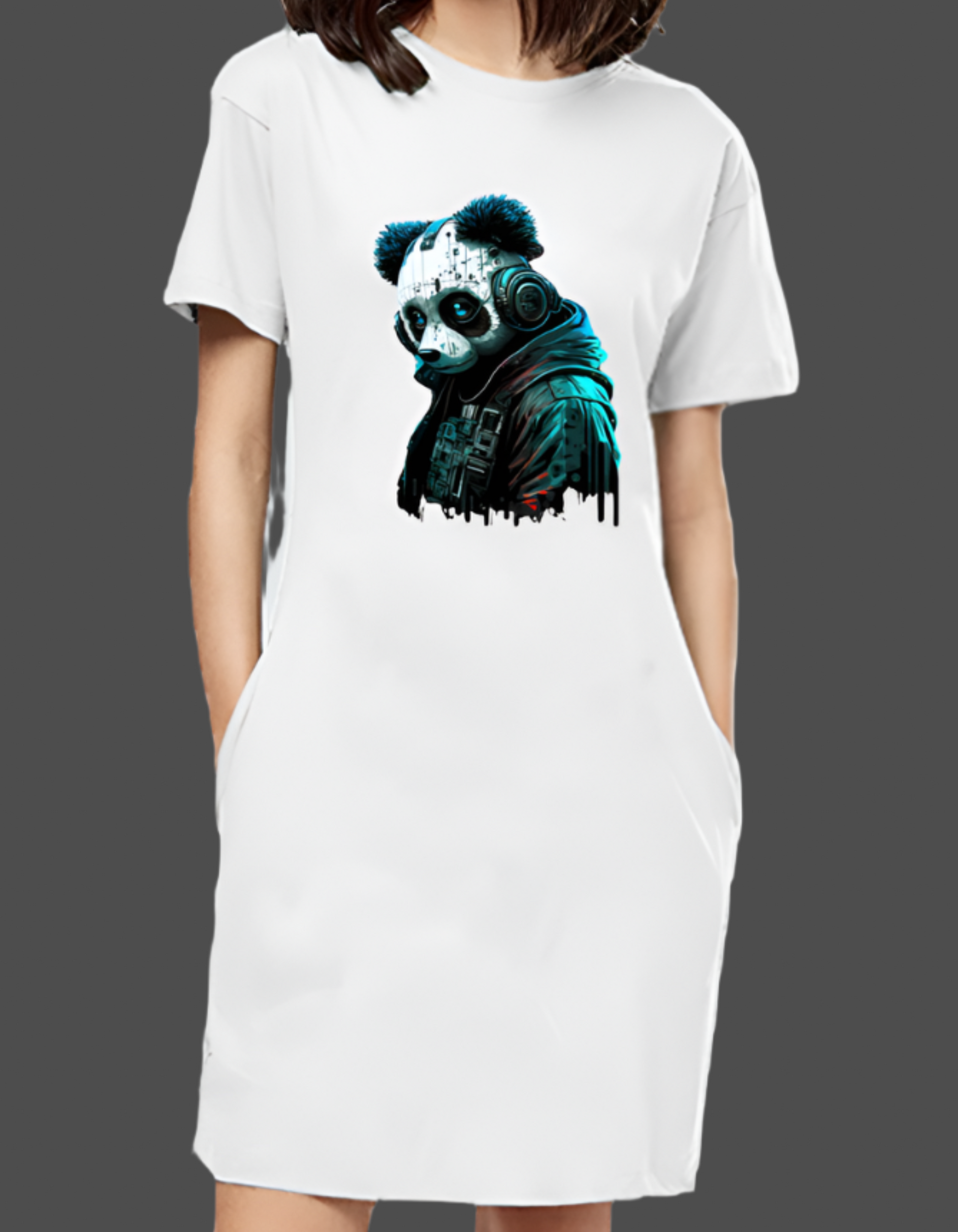 Panda T-Shirt Dresses for Women