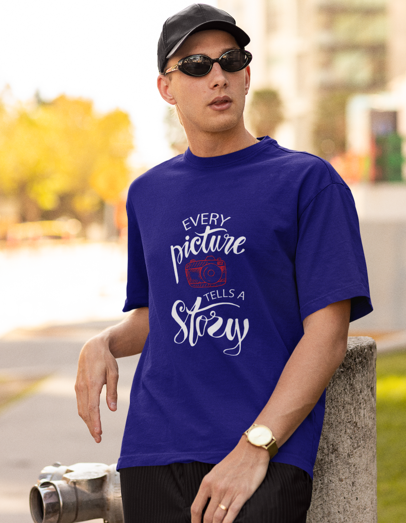 Every Picture Tells A Story Oversized T-Shirts for Men