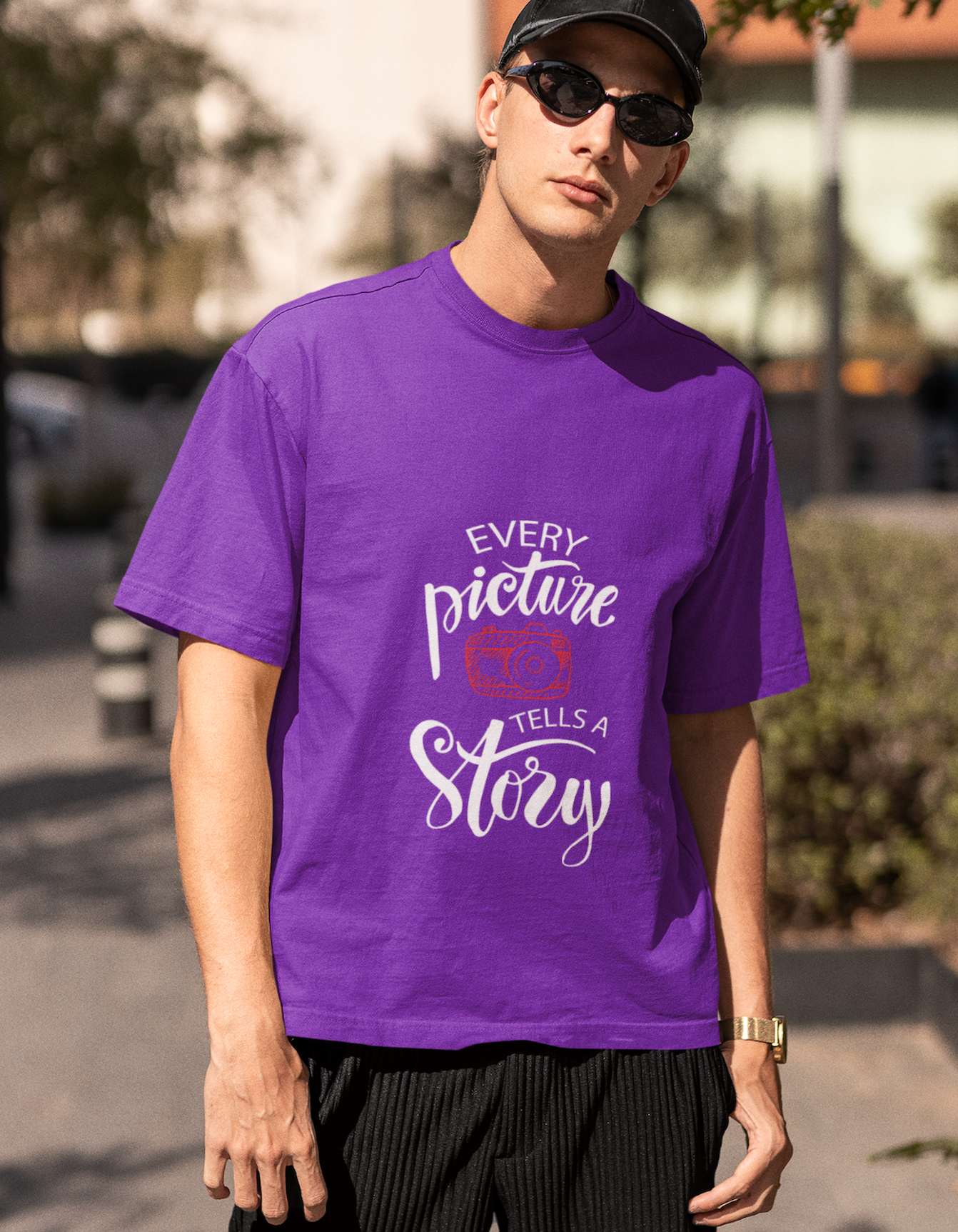 Every Picture Tells A Story Oversized T-Shirts for Men