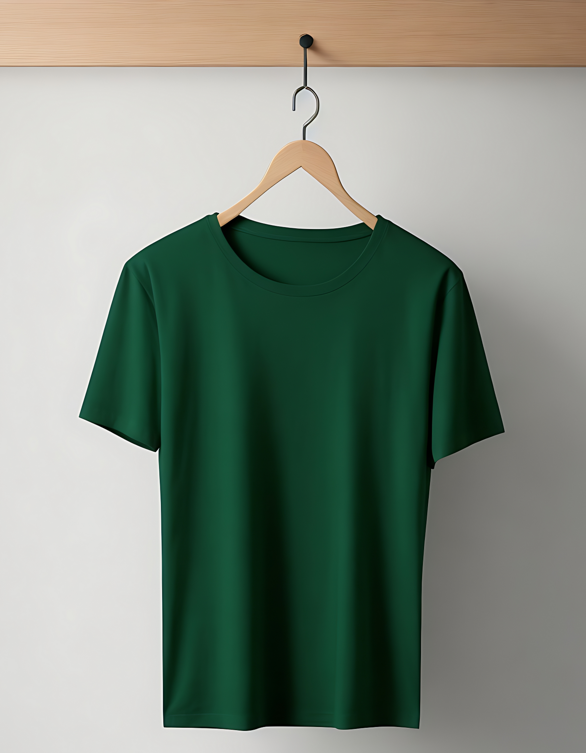 Bottle Green Plain Men's T-shirts online