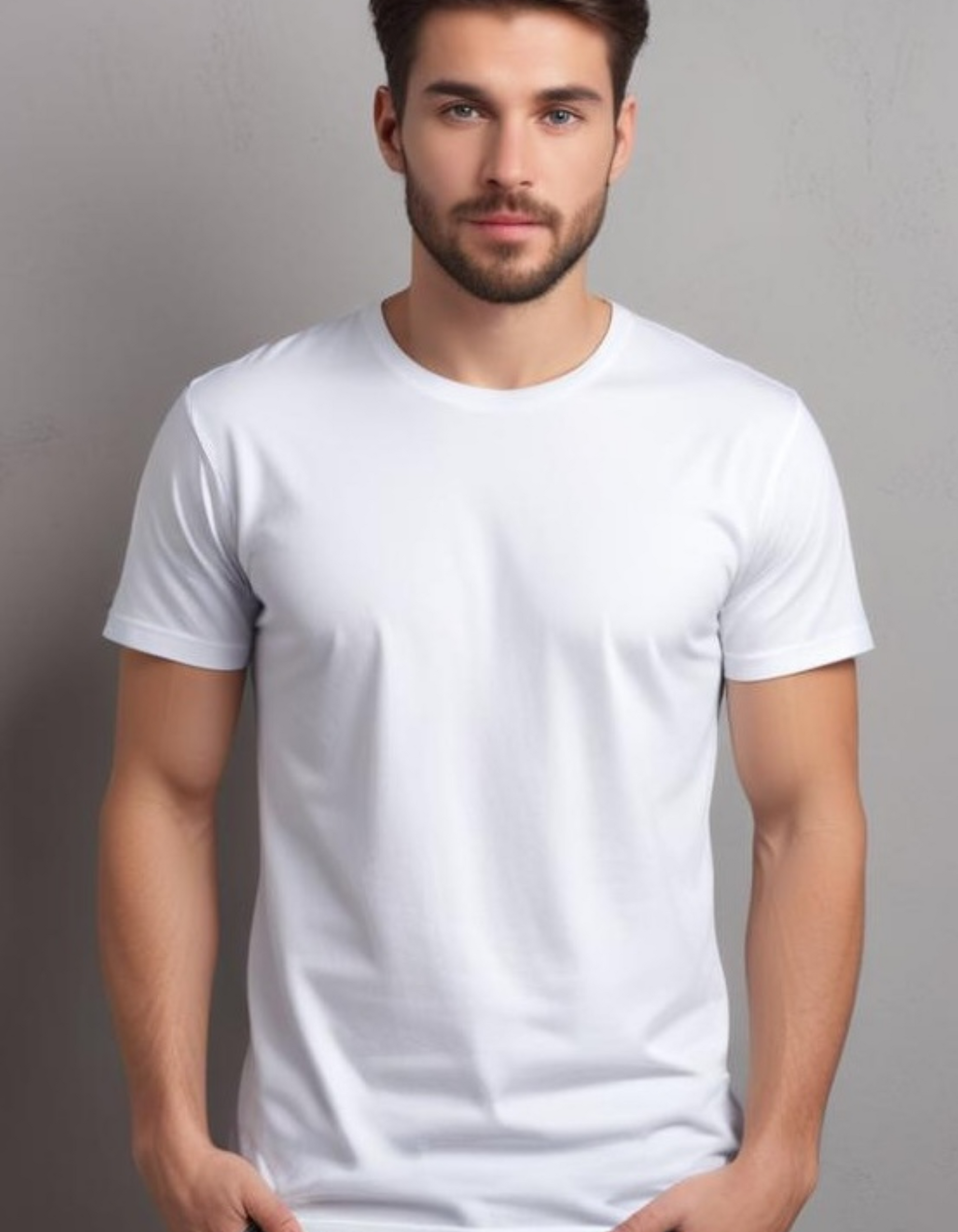 White Plain T-Shirts for Men