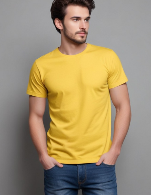 Yellow Plain T-Shirts for Men online