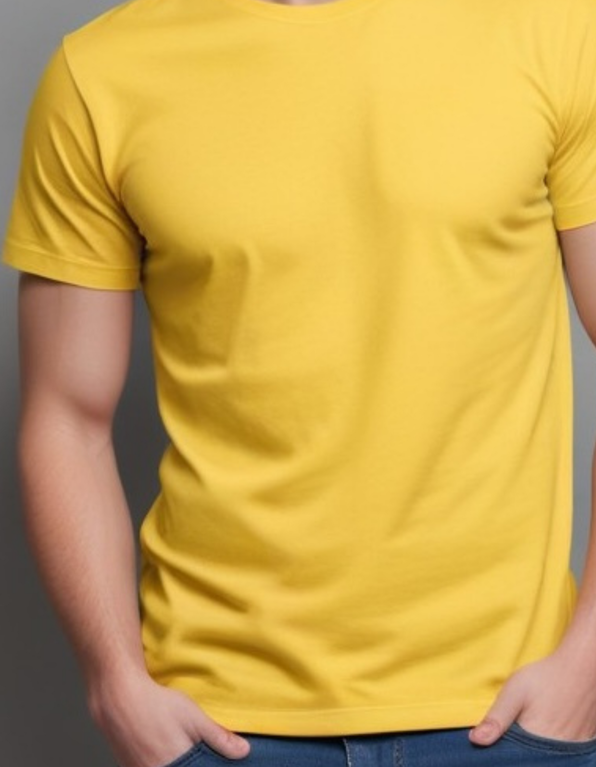 Yellow Plain T-Shirts for Men