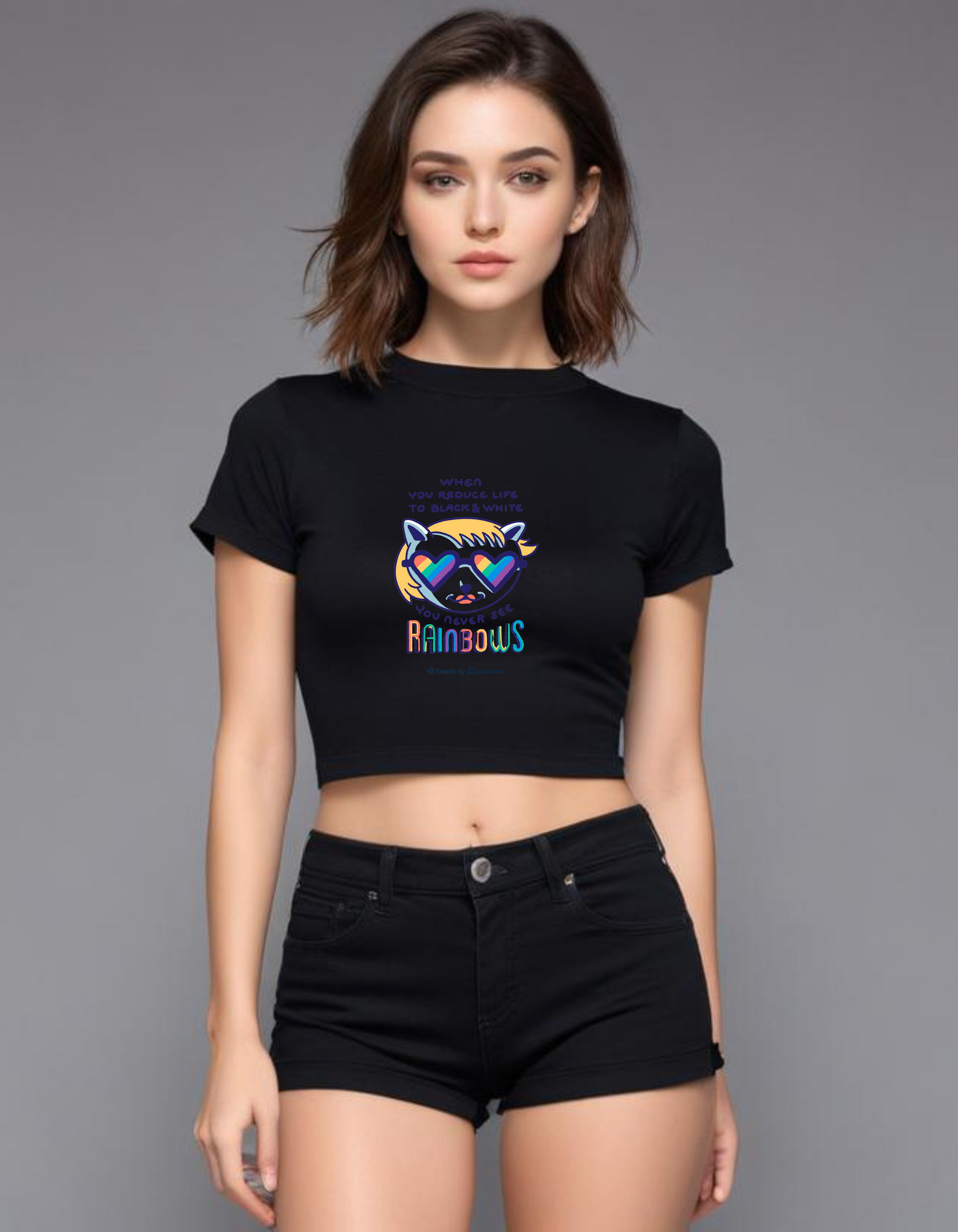 Rainbow Crop Top for Women