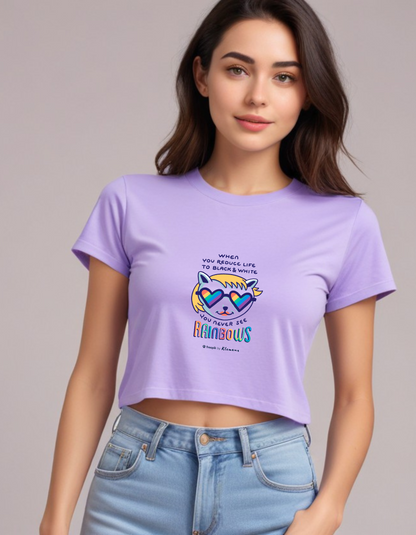 Rainbow Crop Top for Women