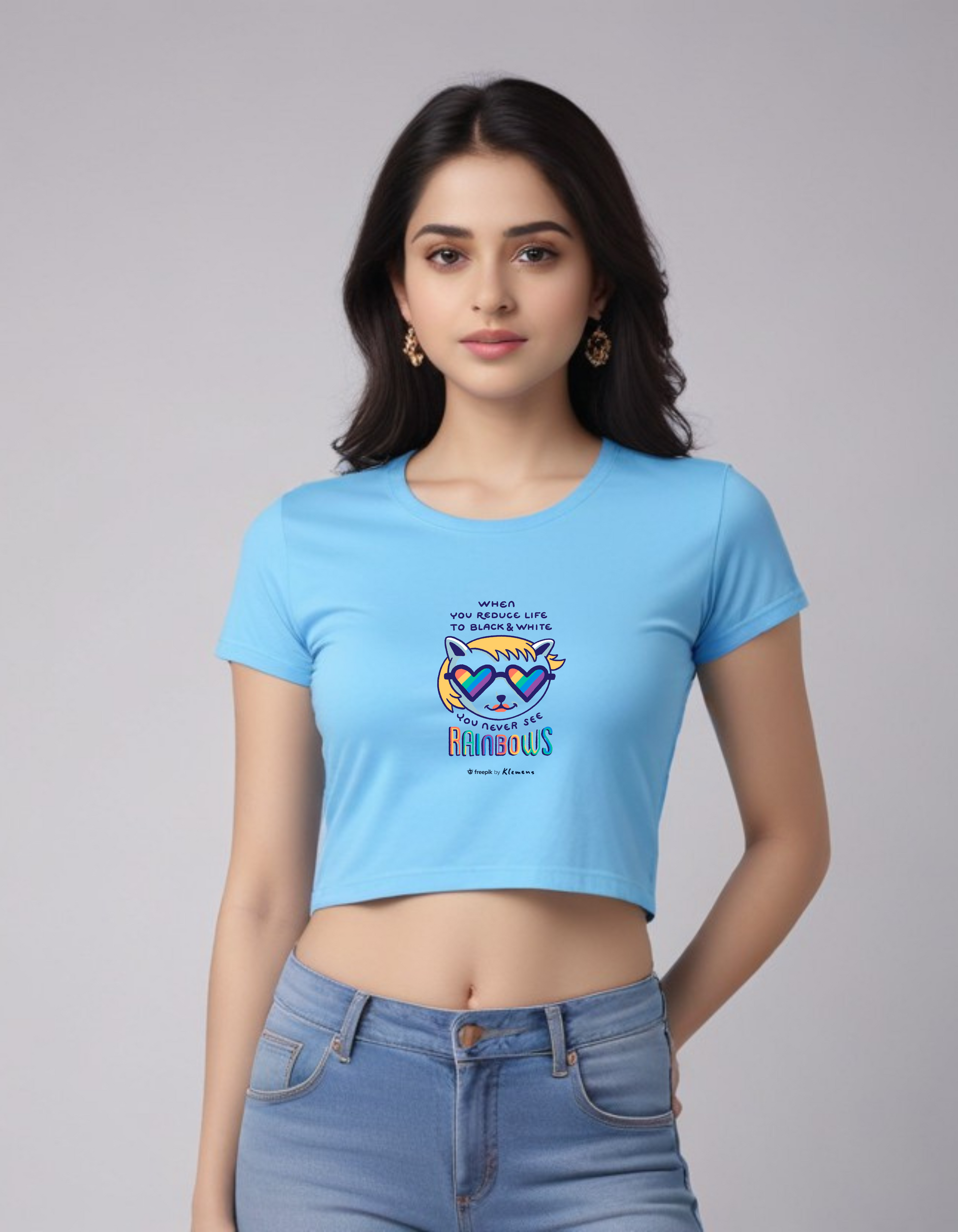 Rainbow Crop Top for Women