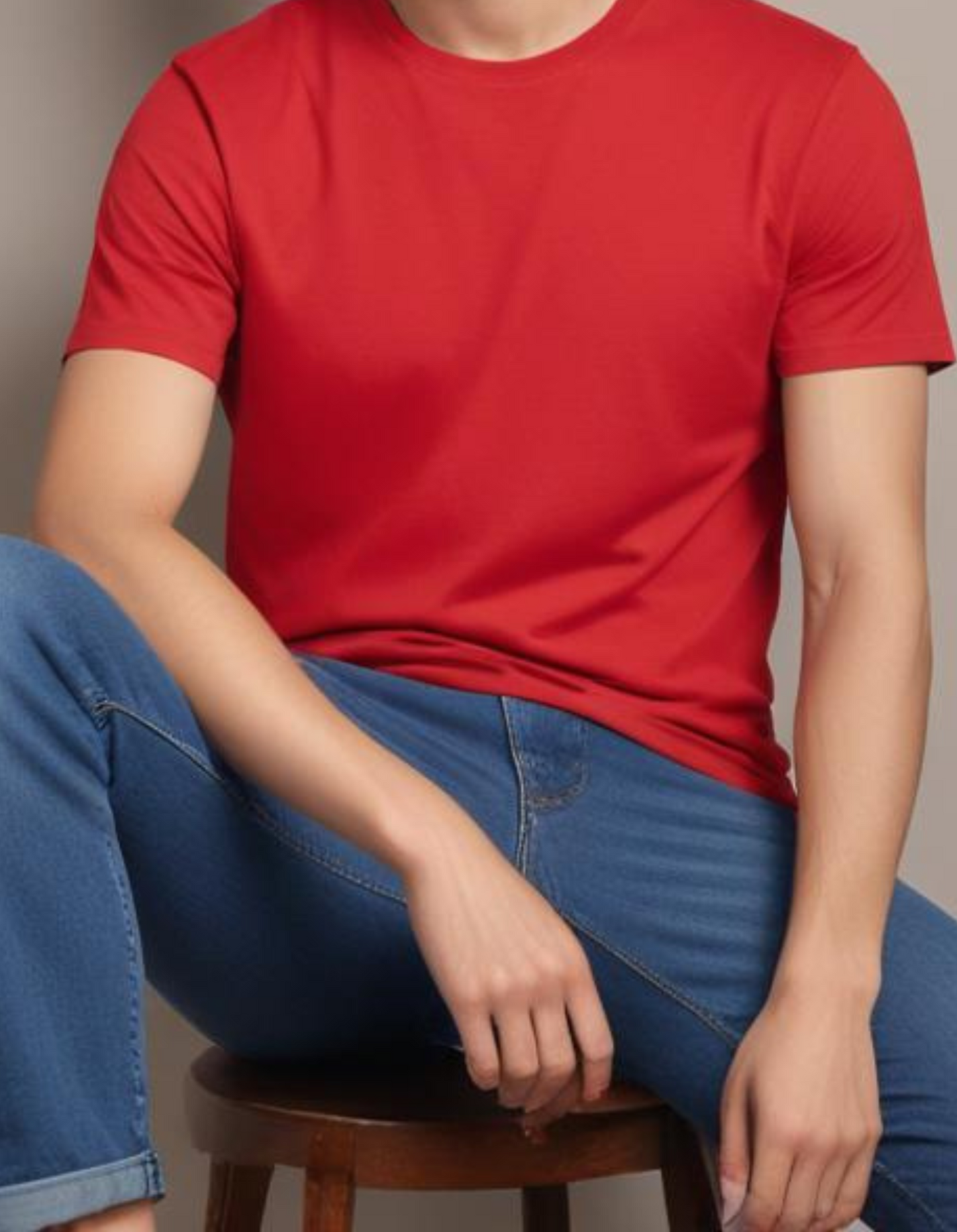 Red Plain T-Shirts for Men Online