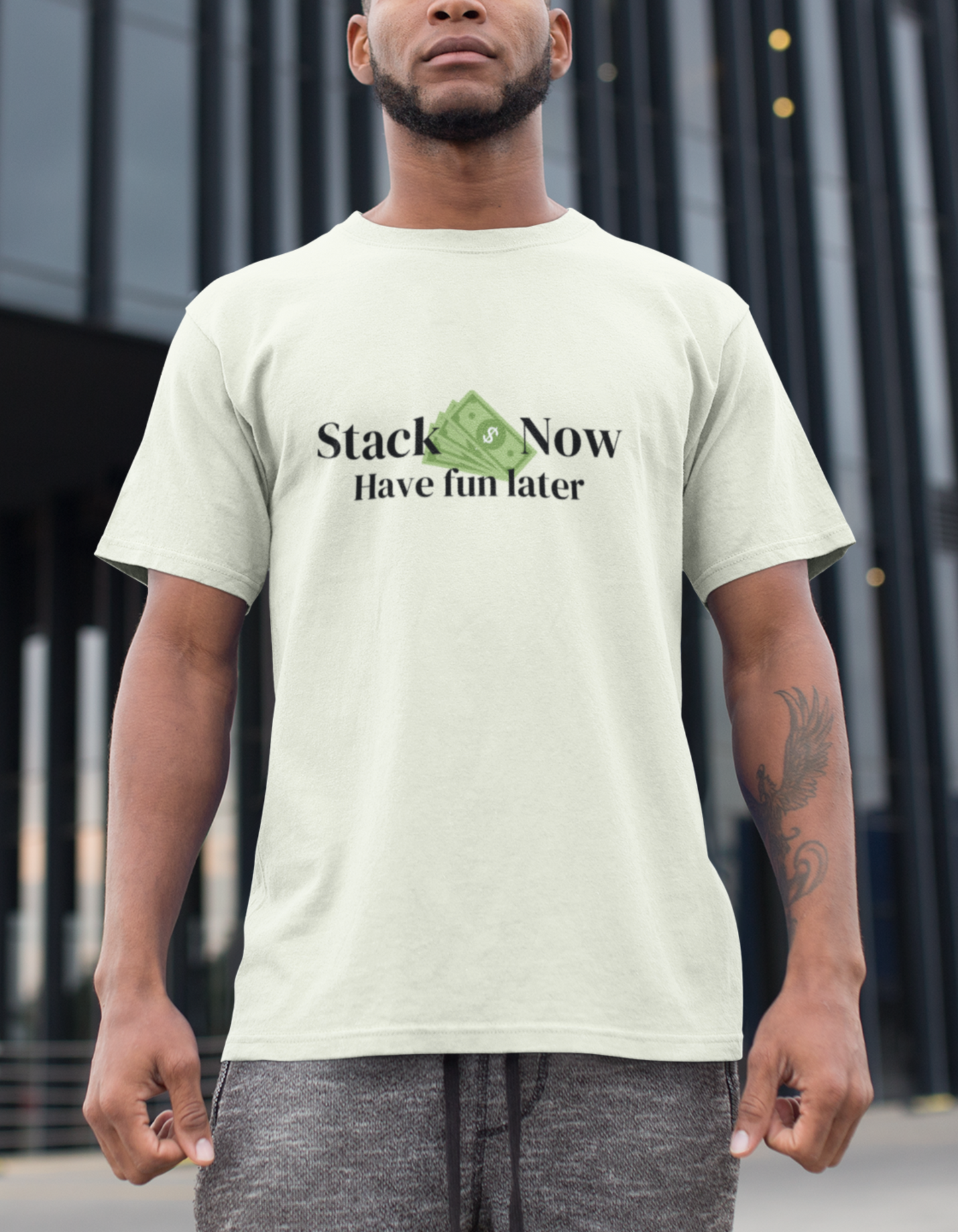 Stack Money Now, Have Fun Later T-Shirts for Men