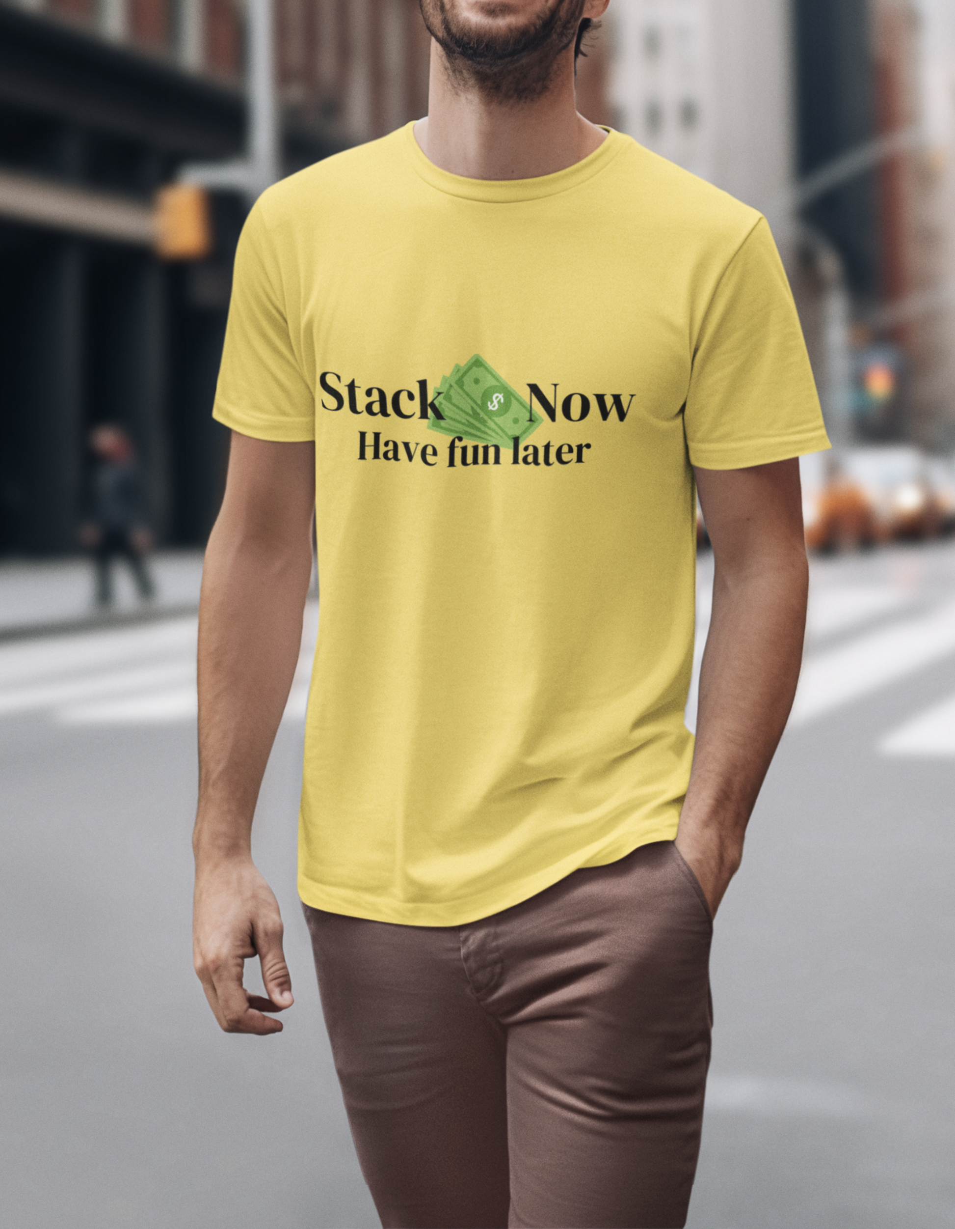 Stack Money Now, Have Fun Later T-Shirts for Men