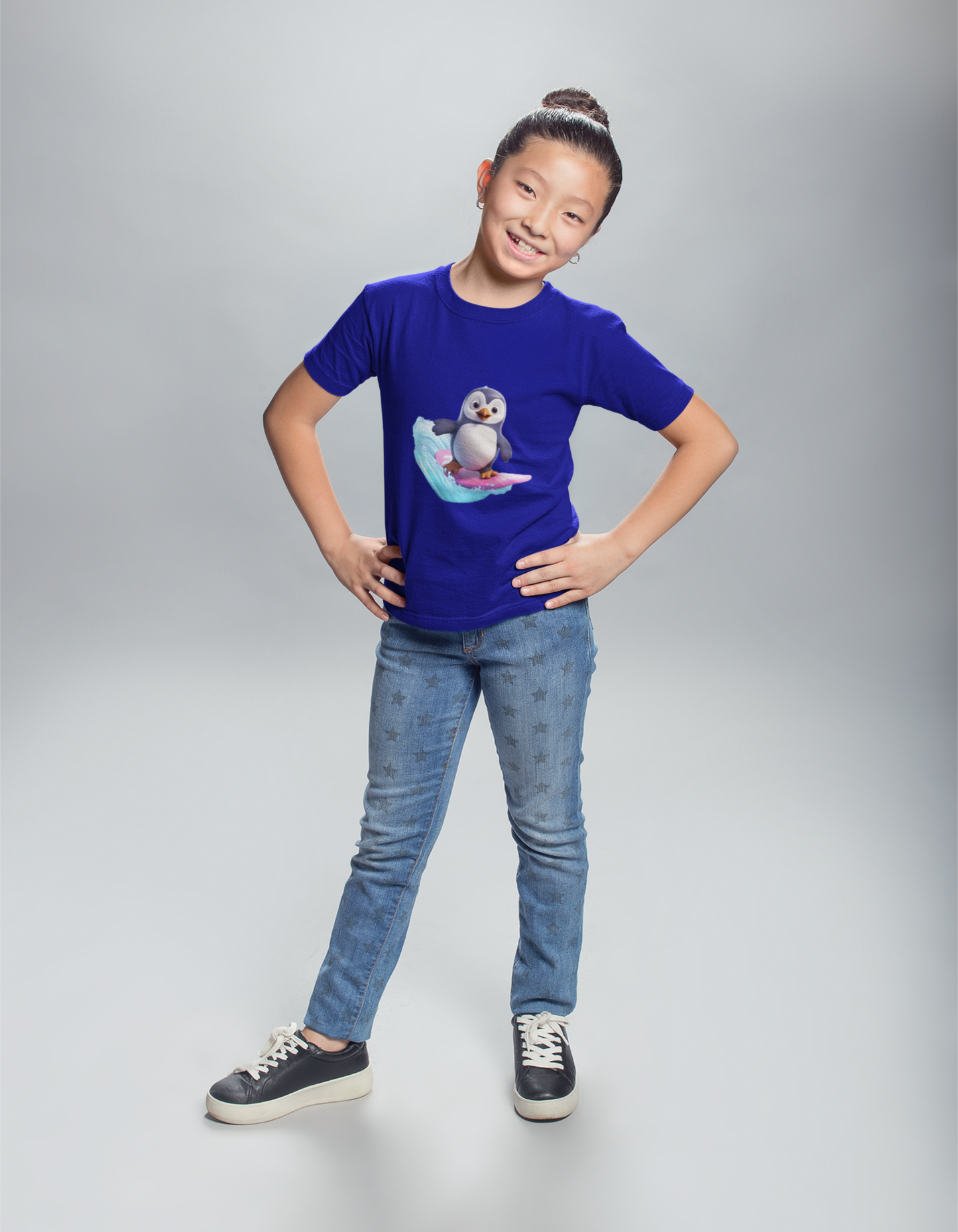 Surfing Penguin T-shirts for Girls