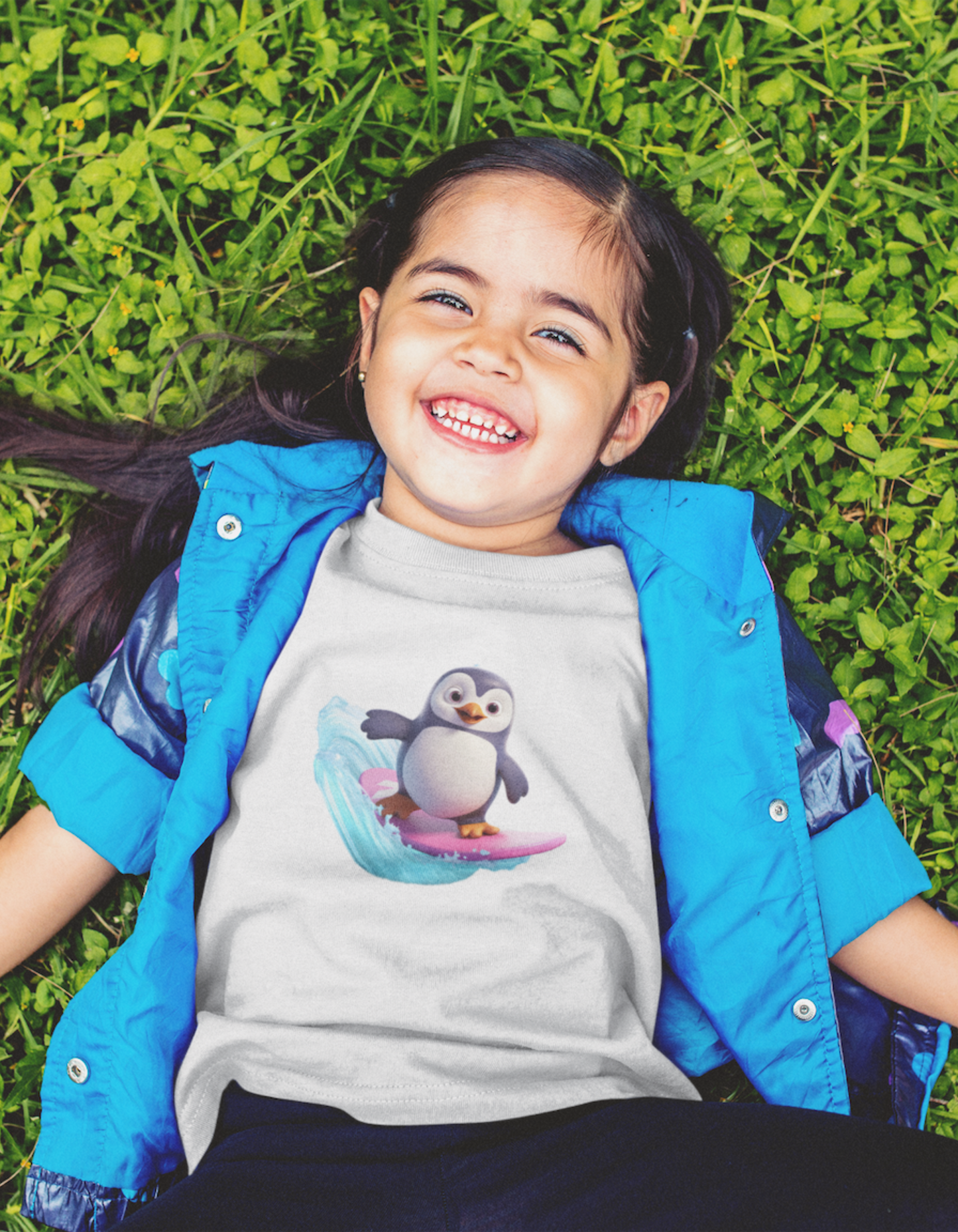 Surfing Penguin T-shirts for Girls