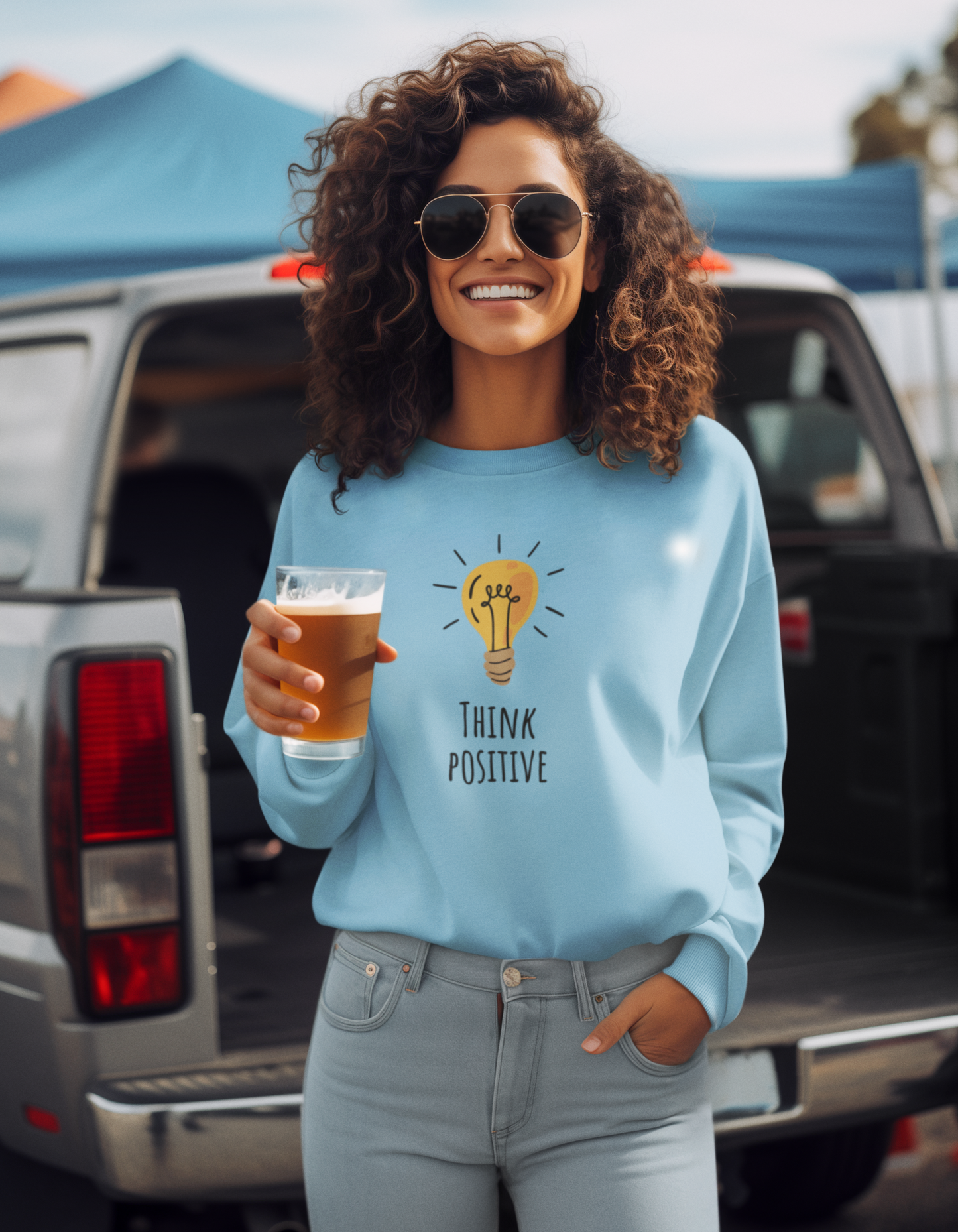 Think Positive Sweatshirt for Women