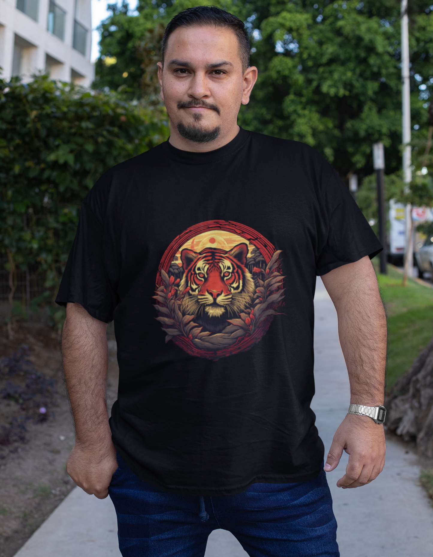 Tiger Plus Size T-Shirts for Men