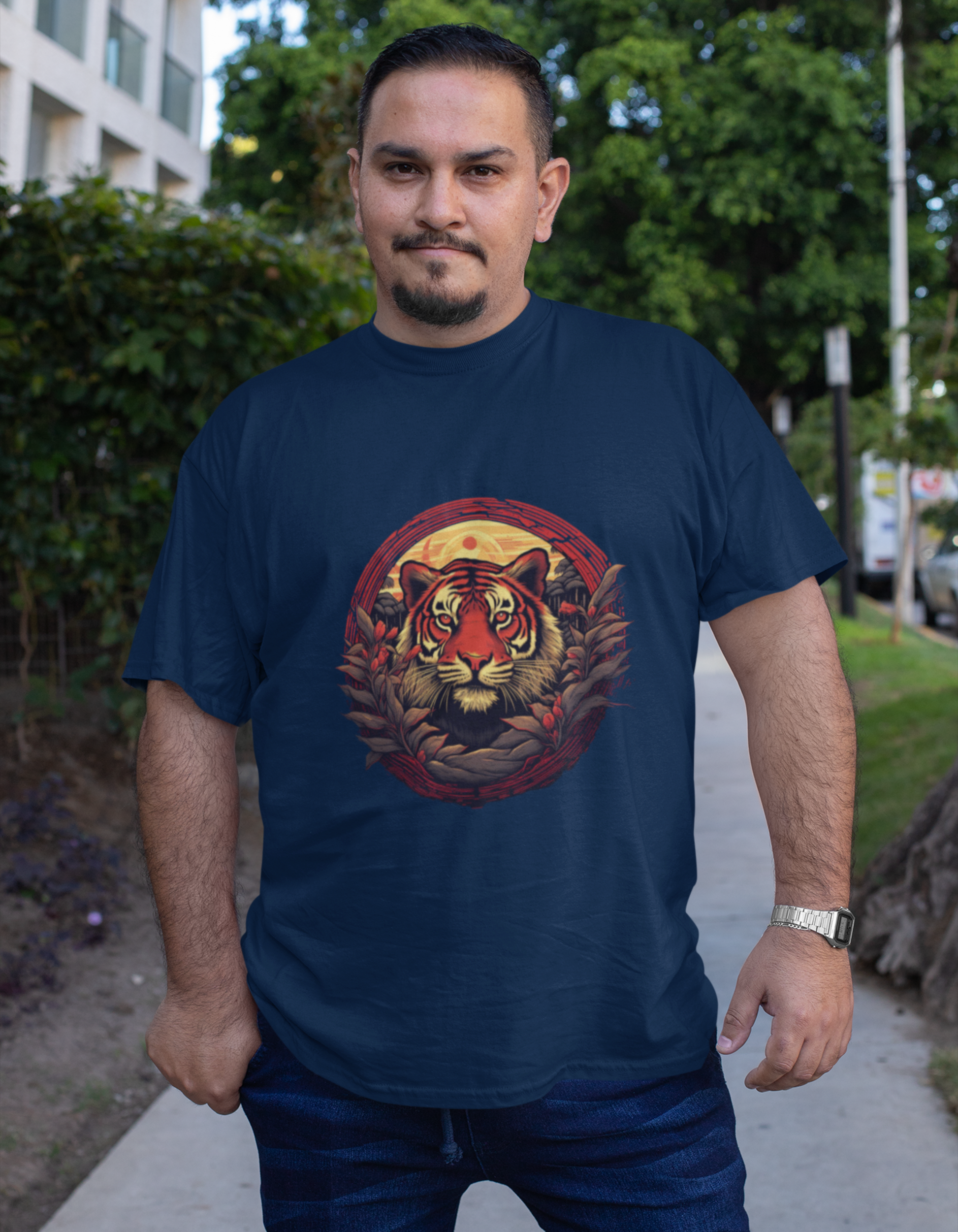 Tiger Plus Size T-Shirts for Men