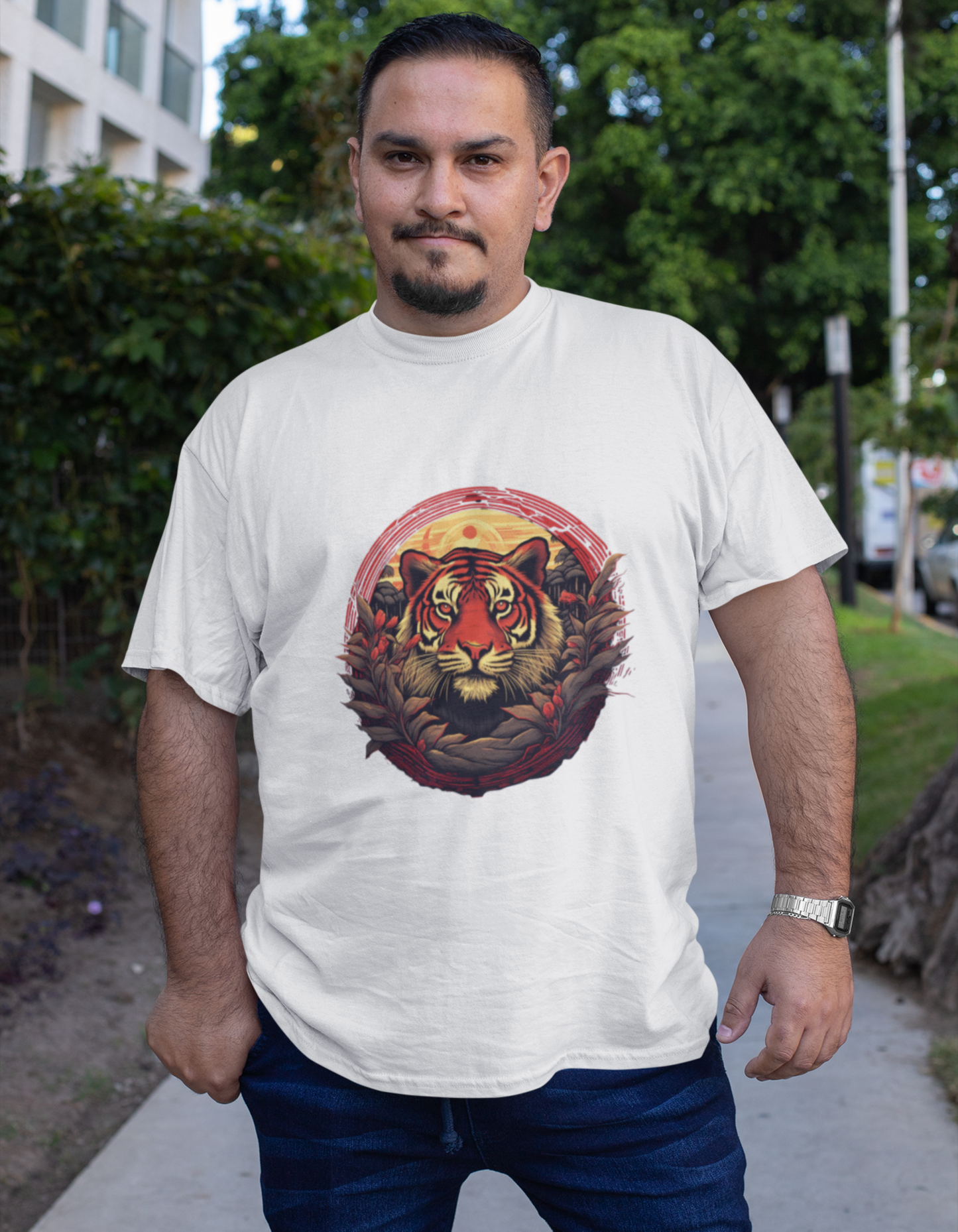 Tiger Plus Size T-Shirts for Men