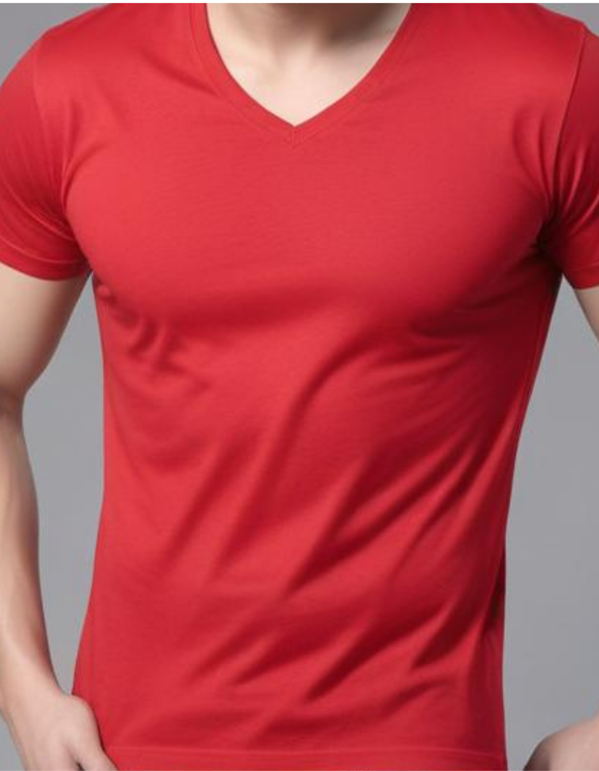 Red V Neck T-Shirts for Men