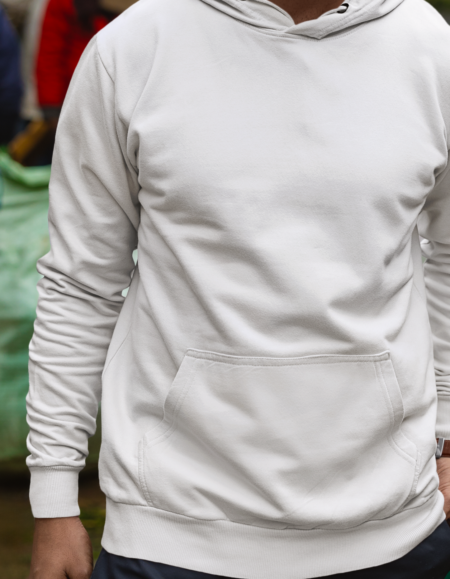 White Hooded Sweatshirt for Men