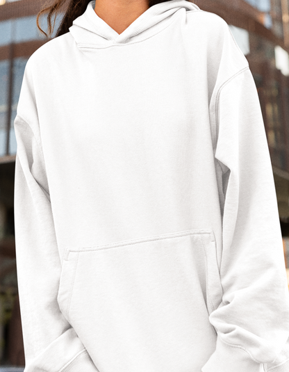 White Oversized Hooded Sweatshirt for Women