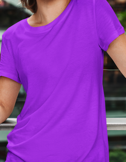 Purple Plain T-Shirts for Women