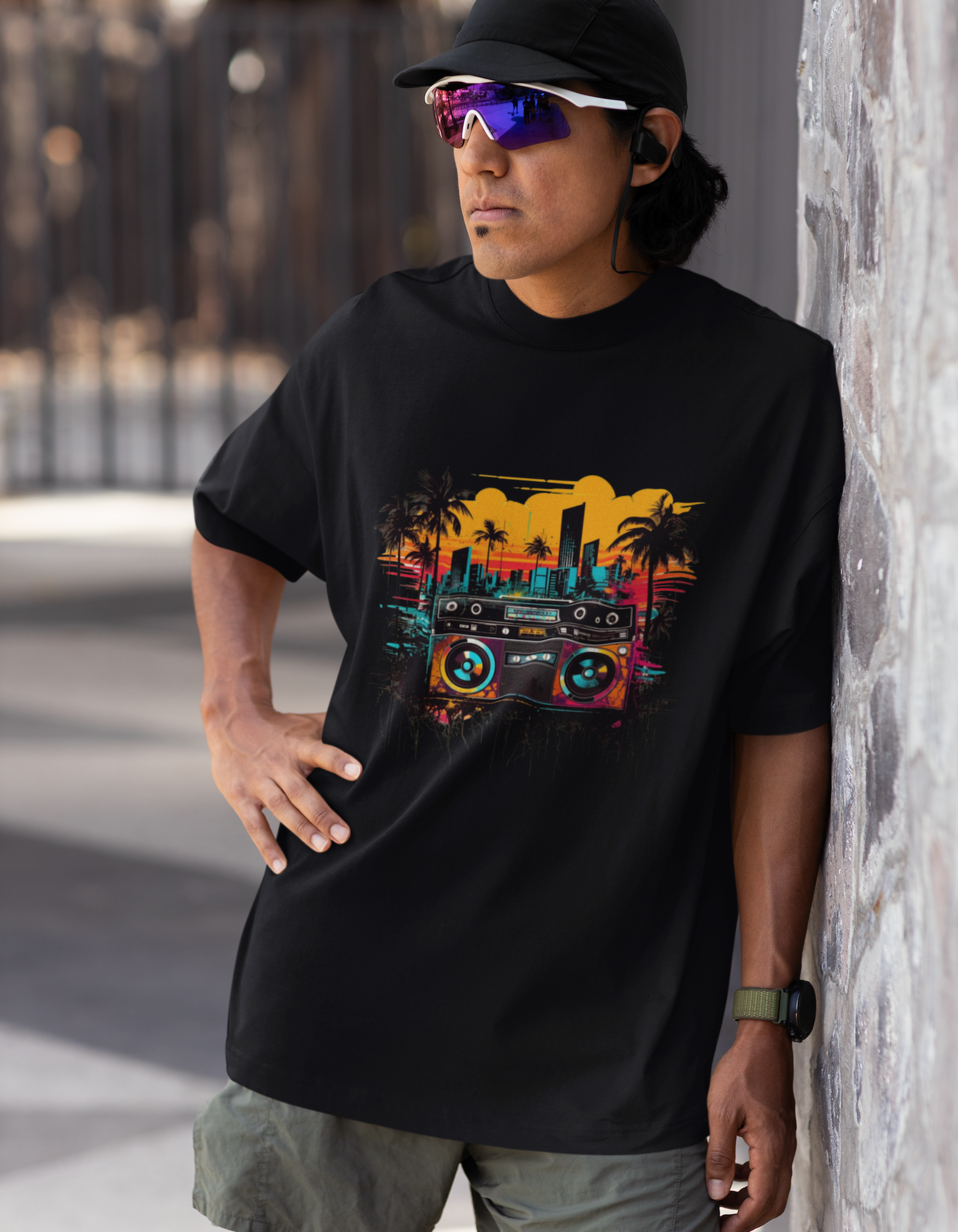 Boomboxes Oversized T-Shirts for Men