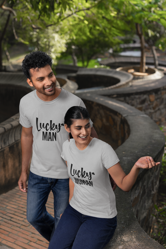 Lucky Man and Lucky Woman Couple T-shirts