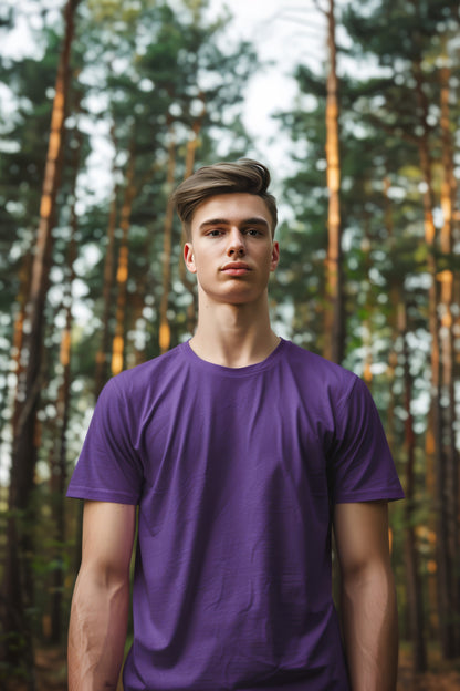 Purple Plain T-Shirts for Men