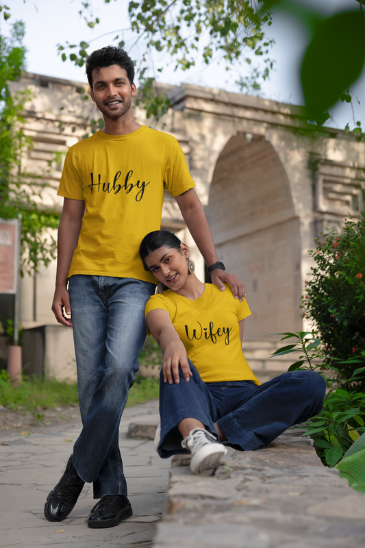 Hubby and Wifey Couple T-Shirts 