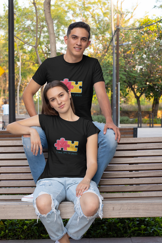 I Love You to Pieces Couple T-Shirts