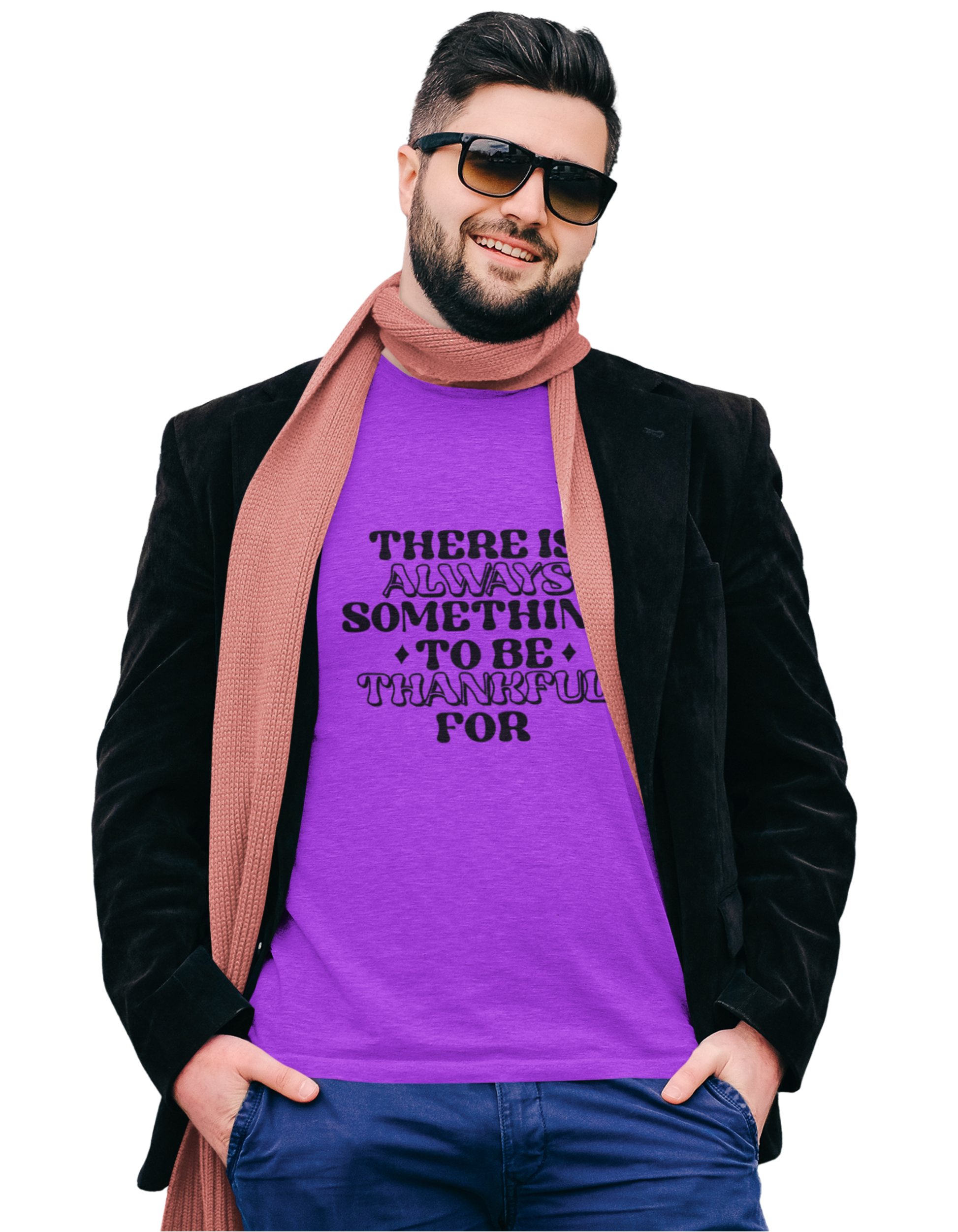 There is Always Something To Be Thankful for Plus Size T-Shirts for Men