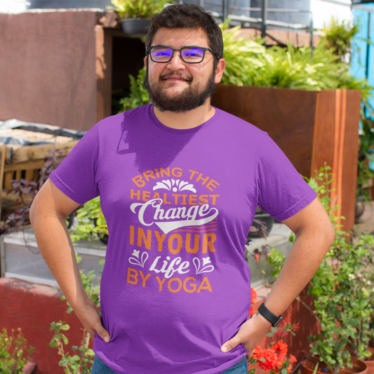 Bring the Healthiest Change in your Life By Yoga Plus Size T-Shirts for MenBring the Healthiest Change in your Life By Yoga Plus Size T-Shirts for Men
